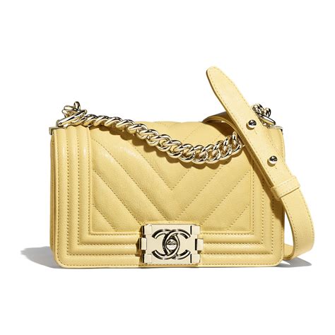 chanel small boy yellow|BOY CHANEL .